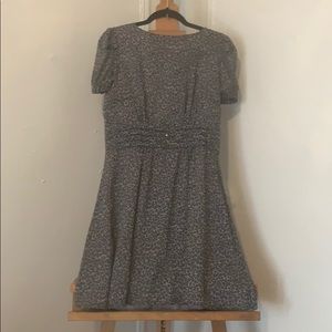 TOPSHOP grey floral mini dress